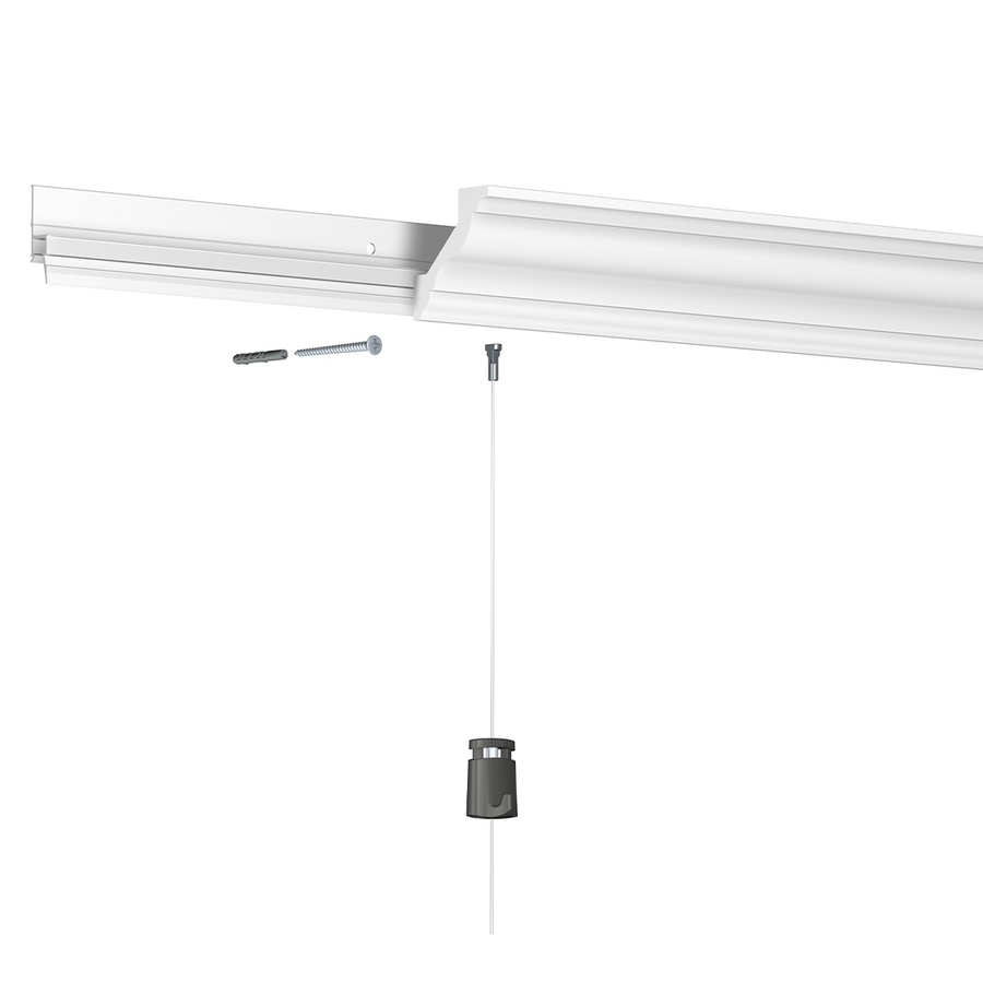 ARTITEQ-DECO-RAIL-1100x1100px-v2_9581bb92-7cf0-4be0-be3a-93dc9ecaf7e6.webp Artiteq Deco Rail concealed picture hanging system installed behind a cornice