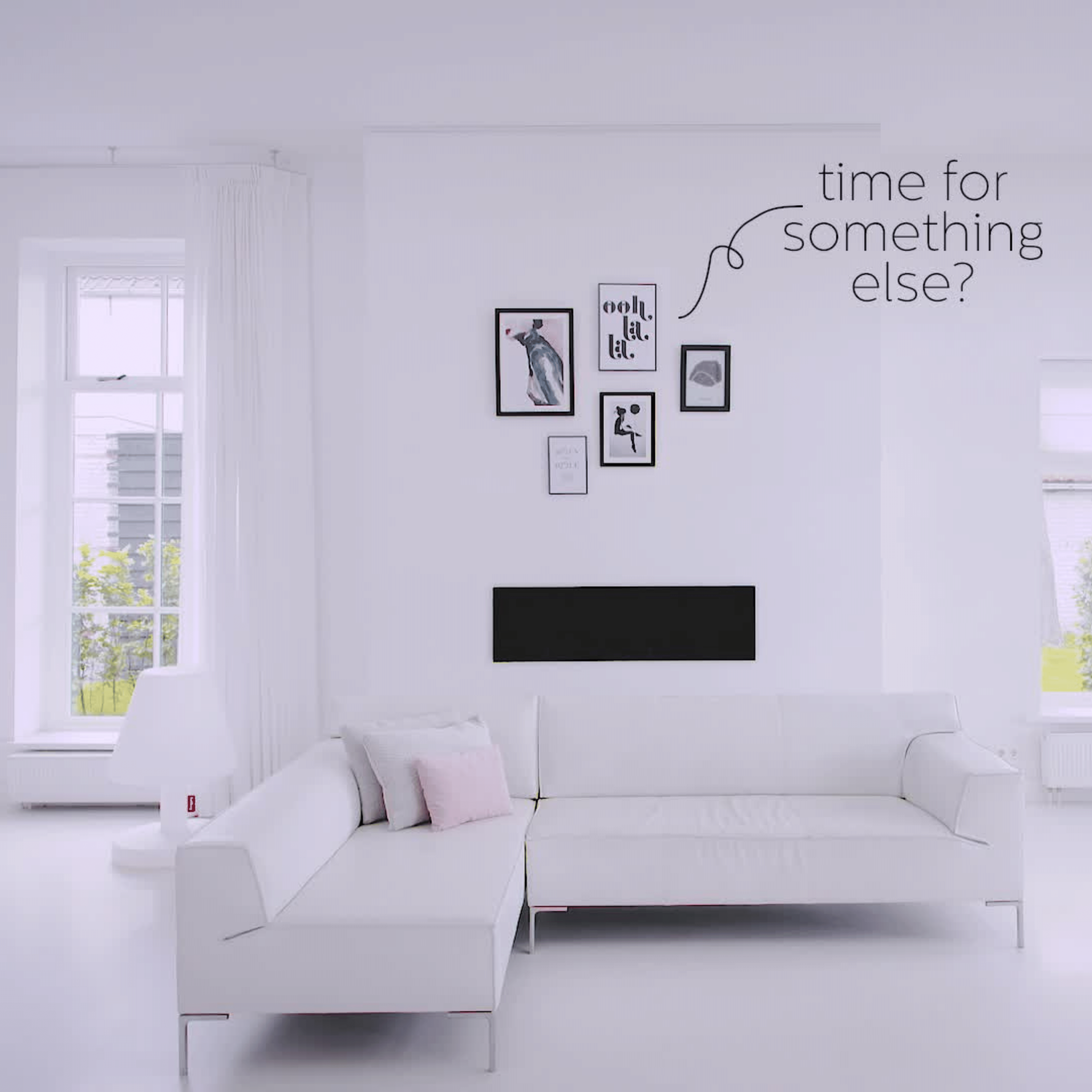 Artiteq picture hanging systems in a modern interior